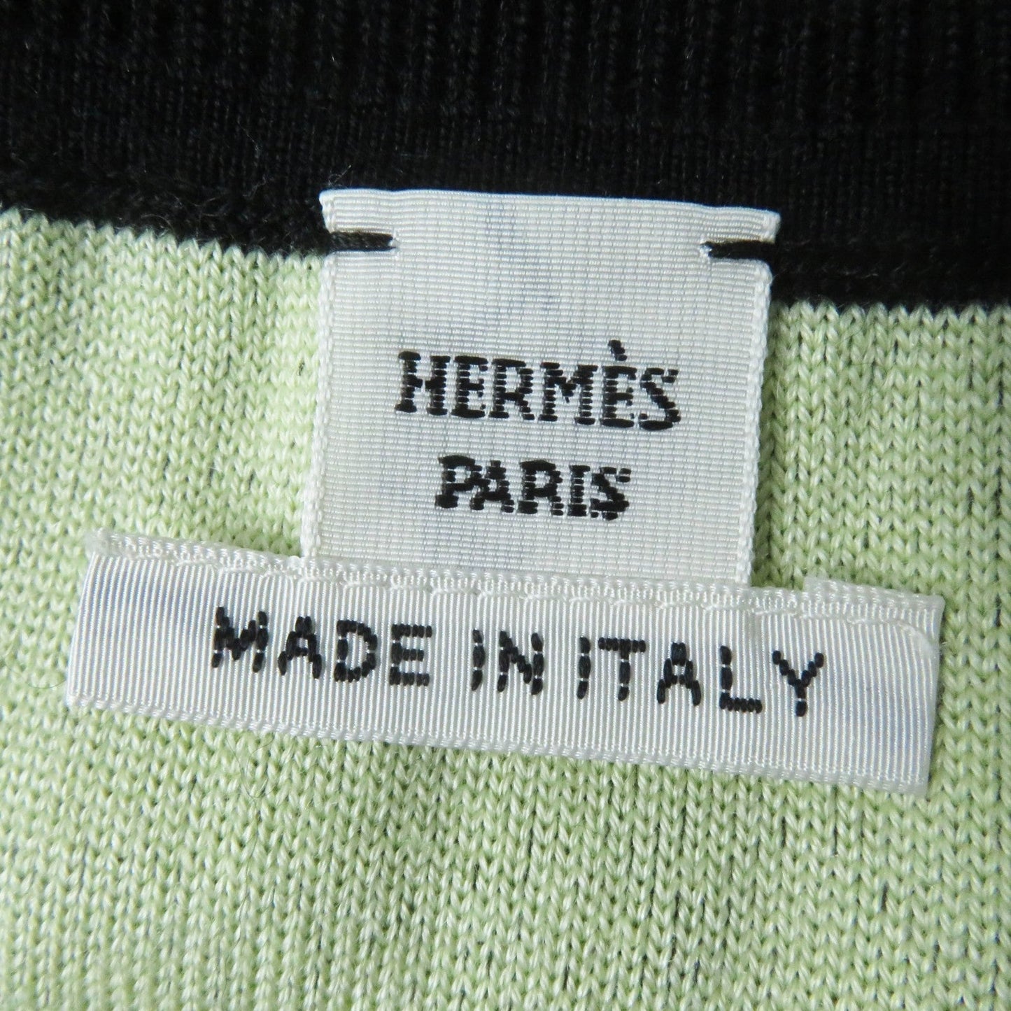 HERMES skirt 2H2302D8 Outer: 45% cashmere, Outer: 45% silk, Outer: 10% polyamide, Part: 48% cashmere, Part: 48% silk Black Light Green White Women 36  d