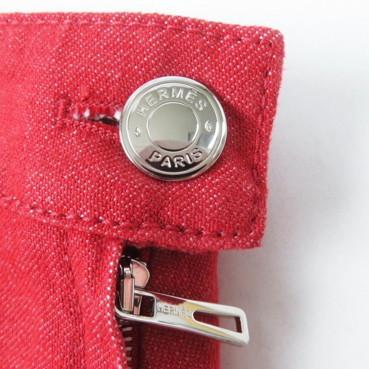 HERMES skirt 2E0350DQ Outer: 98% cotton, Outer: 2% polyurethane, Lining: 64% cotton, Lining: 33% rayon, Lining: 3% polyurethane Red Crude cell Women 38  d