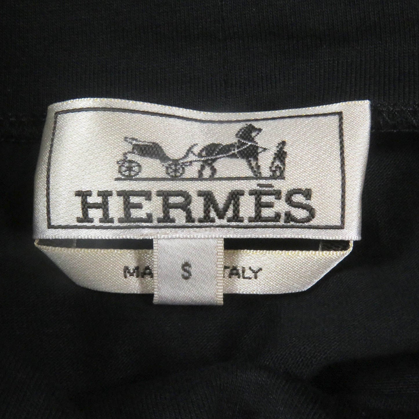 HERMES tops Main: 100% cotton black mens S  d