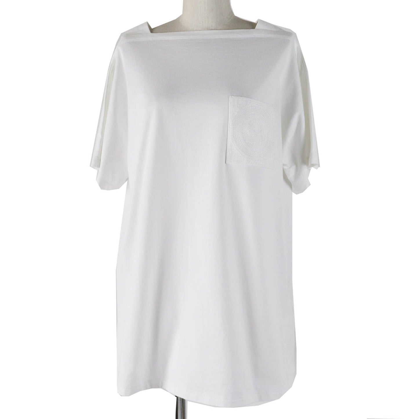 HERMES Short sleeve T-shirt 3H4615DL Main: 100% cotton white Women 38  d