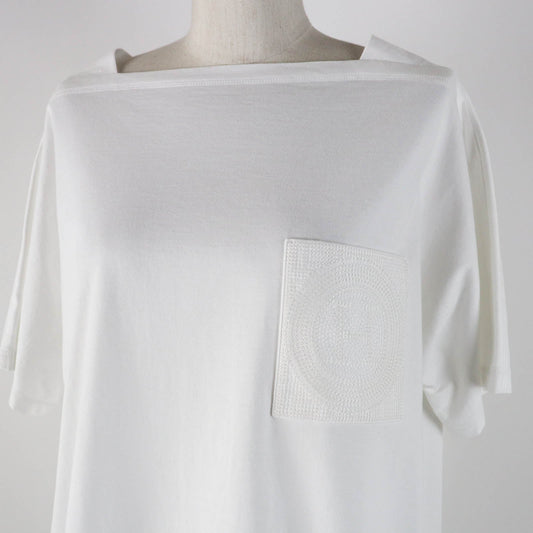HERMES Short sleeve T-shirt 3H4615DL Main: 100% cotton white Women 38  d