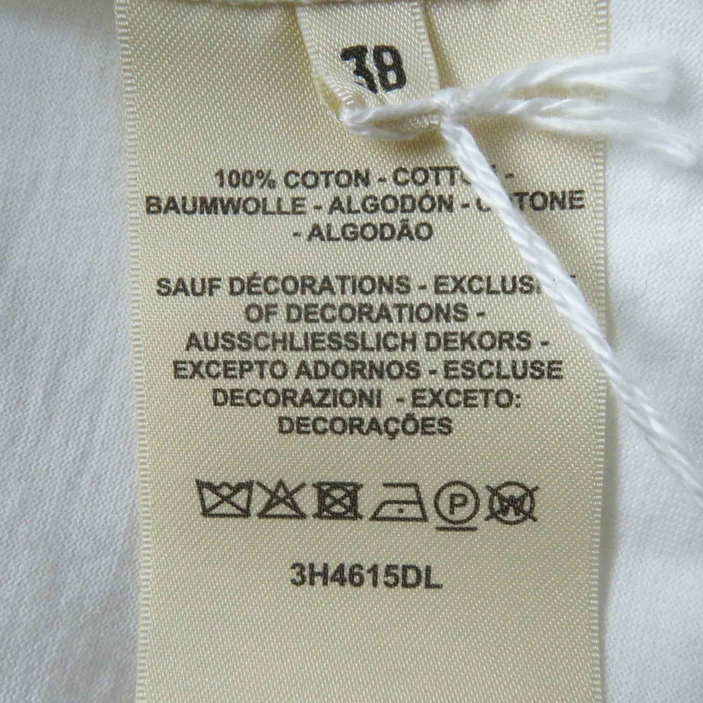 HERMES Short sleeve T-shirt 3H4615DL Main: 100% cotton white Women 38  d