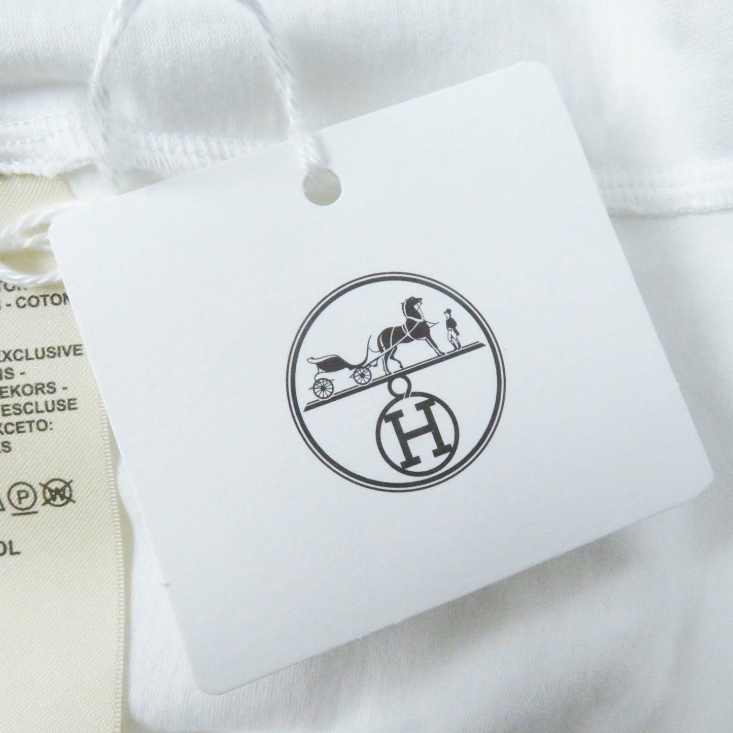 HERMES Short sleeve T-shirt 3H4615DL Main: 100% cotton white Women 38  d