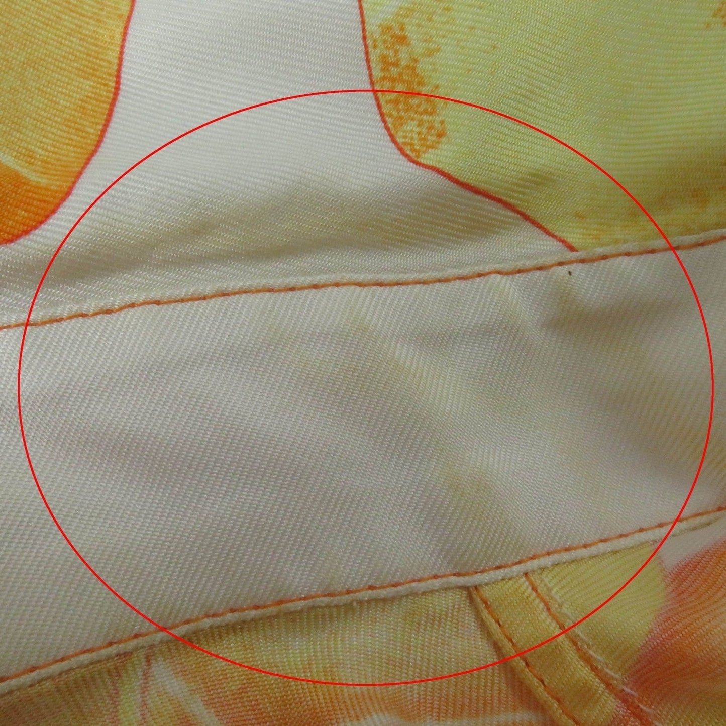 HERMES tops Main: 100% silk Orange Yellow type Margiela period Les Capucines Women 34  d
