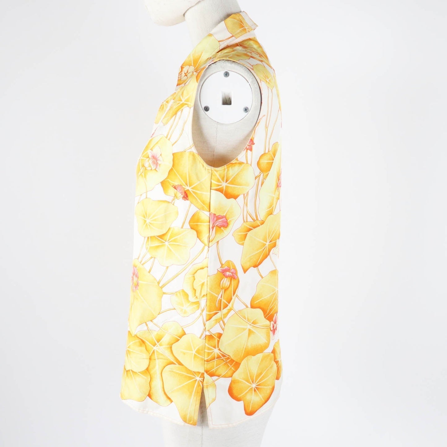 HERMES tops Main: 100% silk Orange Yellow type Margiela period Les Capucines Women 34  d