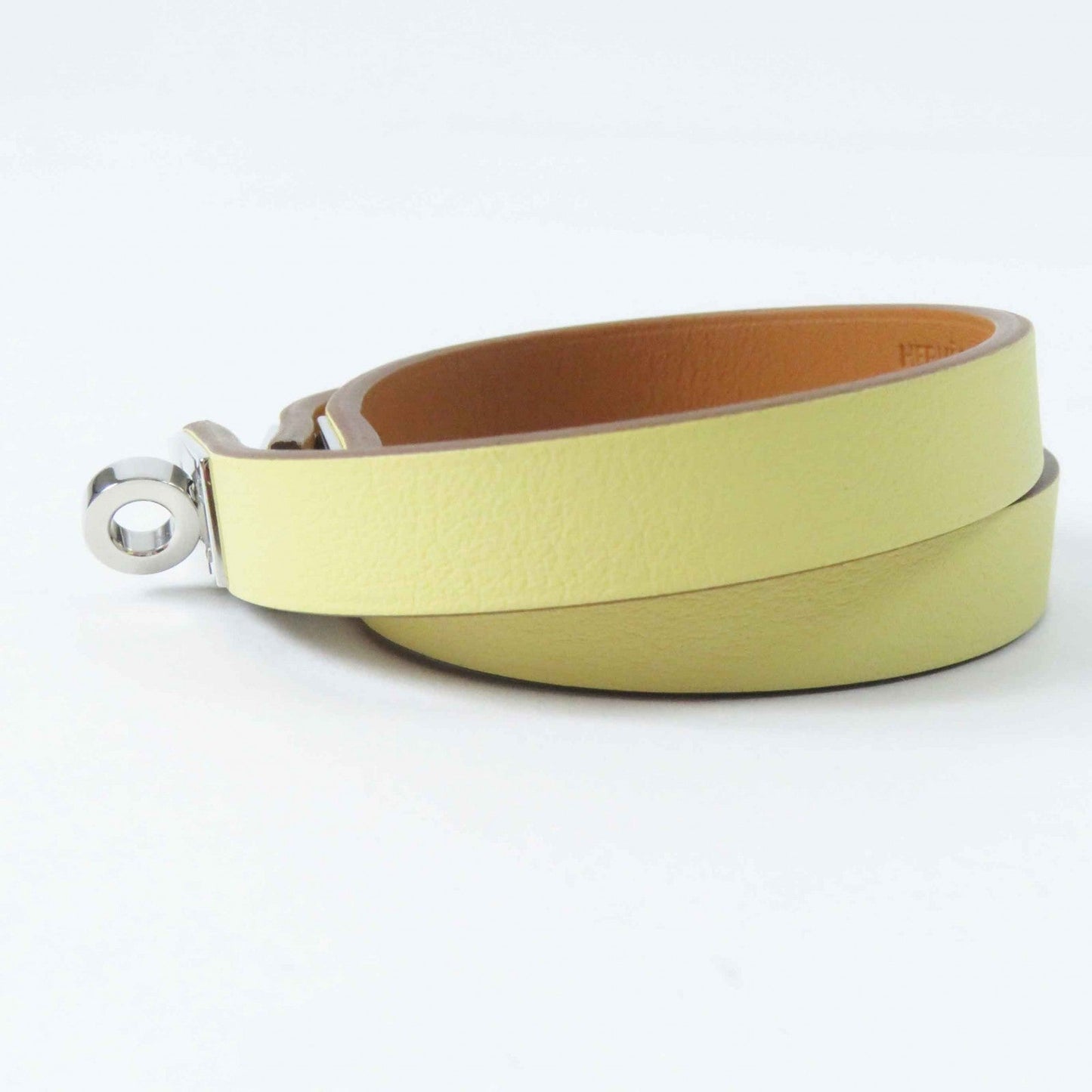 HERMES bracelet Main: Leather yellow Mini Kelly Double Tour Women  d