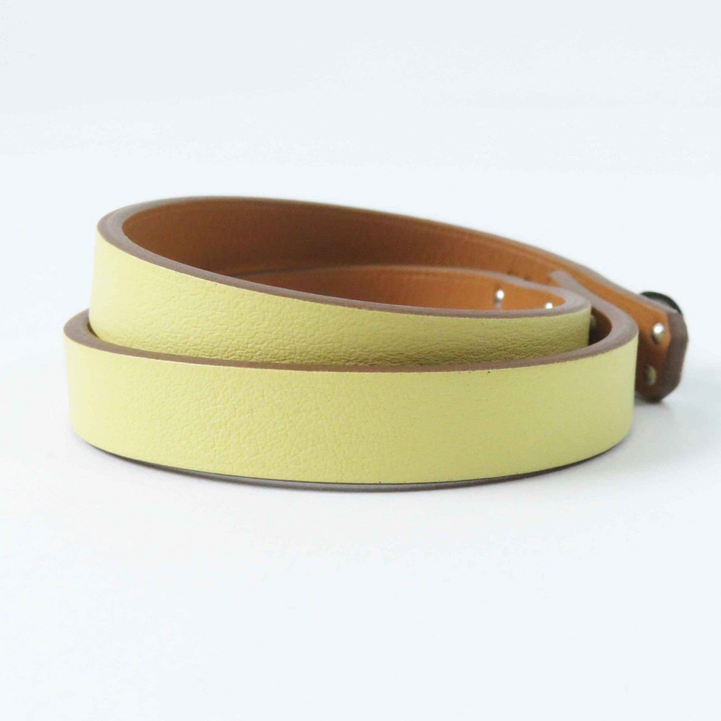 HERMES bracelet Main: Leather yellow Mini Kelly Double Tour Women  d