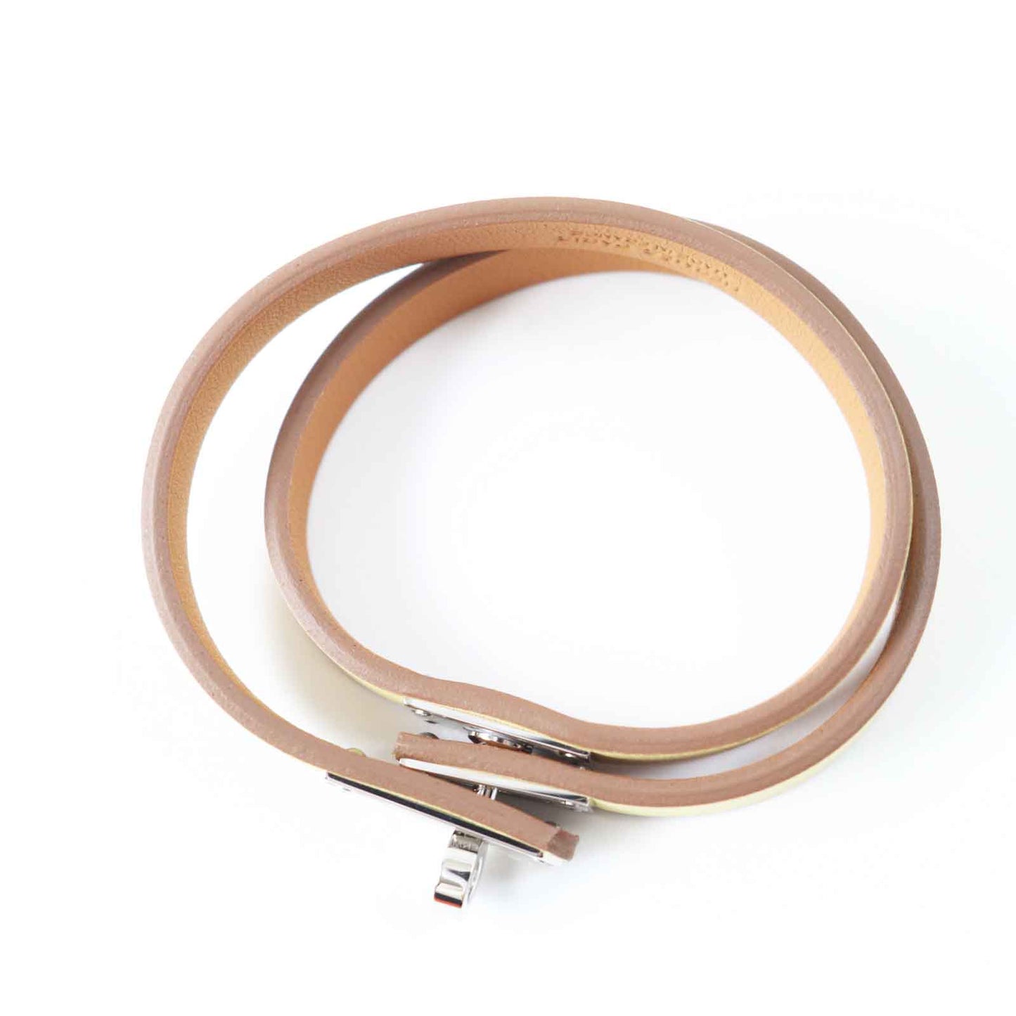 HERMES bracelet Main: Leather yellow Mini Kelly Double Tour Women  d