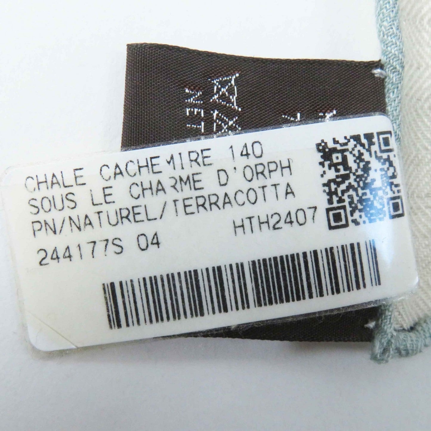 HERMES Stall Main: 70% cashmere, Main: 30% silk Terracotta White Carre140 Caregean Under the Charm of Orpheus Women  d