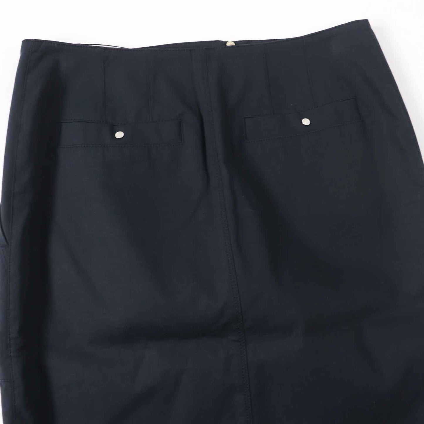 HERMES Tight Skirt Outer: 97% cotton, Outer: 3% polyurethane, Lining: 97% cotton, Lining: 3% polyurethane Dark navy Women 34  d