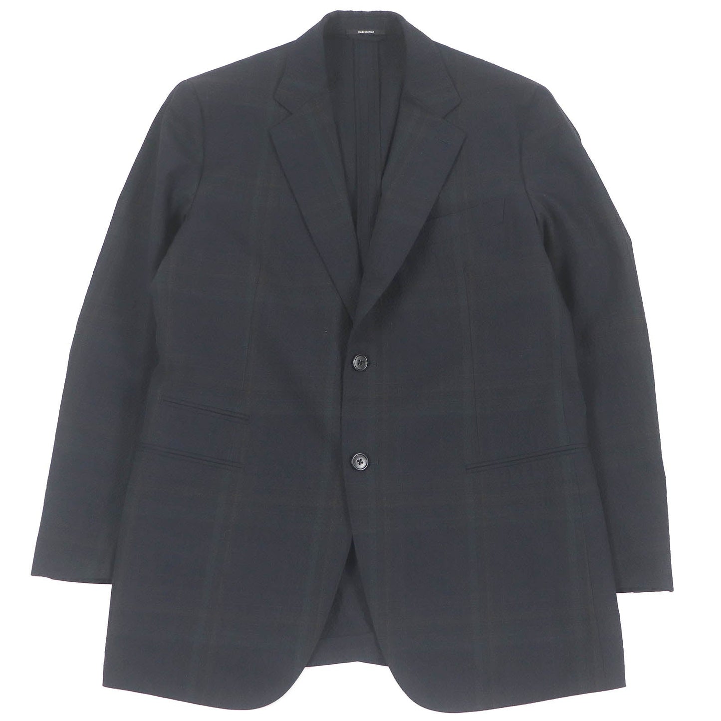 HERMES tailored jacket Outer: 99% virgin wool, Outer: 1% elastane (polyurethane), Sleeve lining: 100% cupra, Lining: 100% cotton black mens 52  d