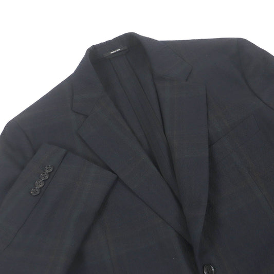 HERMES tailored jacket Outer: 99% virgin wool, Outer: 1% elastane (polyurethane), Sleeve lining: 100% cupra, Lining: 100% cotton black mens 52  d