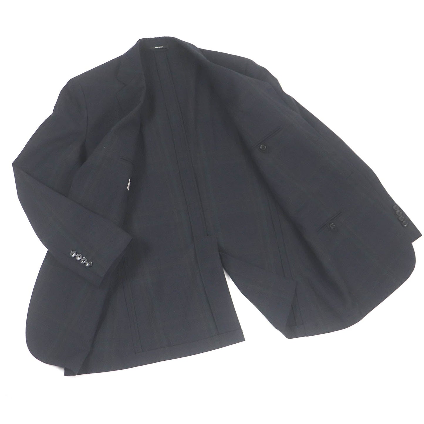 HERMES tailored jacket Outer: 99% virgin wool, Outer: 1% elastane (polyurethane), Sleeve lining: 100% cupra, Lining: 100% cotton black mens 52  d