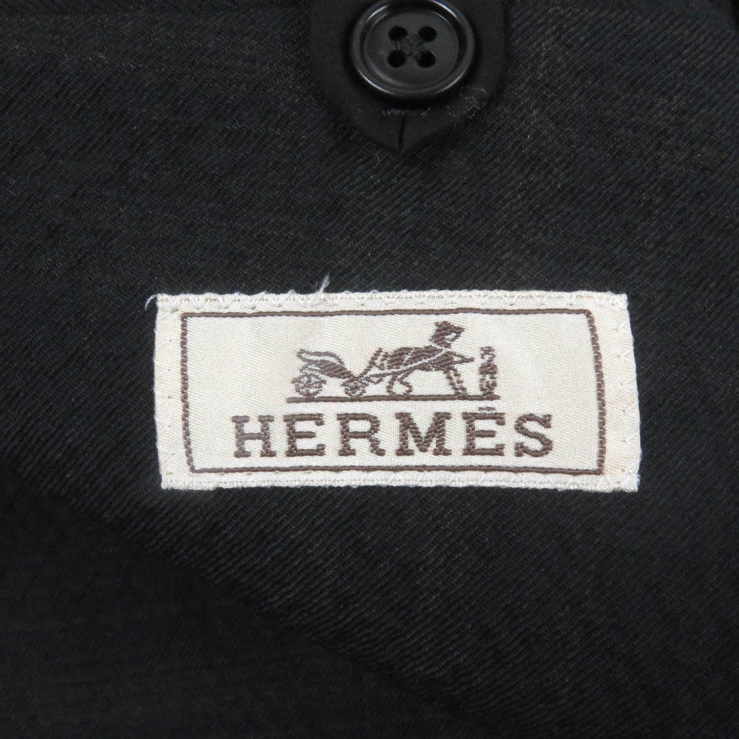 HERMES tailored jacket Outer: 99% virgin wool, Outer: 1% elastane (polyurethane), Sleeve lining: 100% cupra, Lining: 100% cotton black mens 52  d