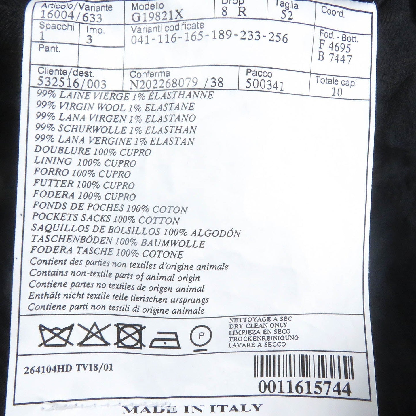 HERMES tailored jacket Outer: 99% virgin wool, Outer: 1% elastane (polyurethane), Sleeve lining: 100% cupra, Lining: 100% cotton black mens 52  d