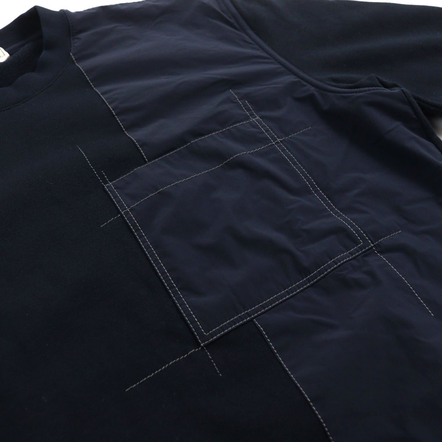 HERMES sweat Main: 100% cotton, part: 80% nylon, part: 20% polyurethane, part: 90% cotton, part: 10% polyurethane Navy mens XL  d