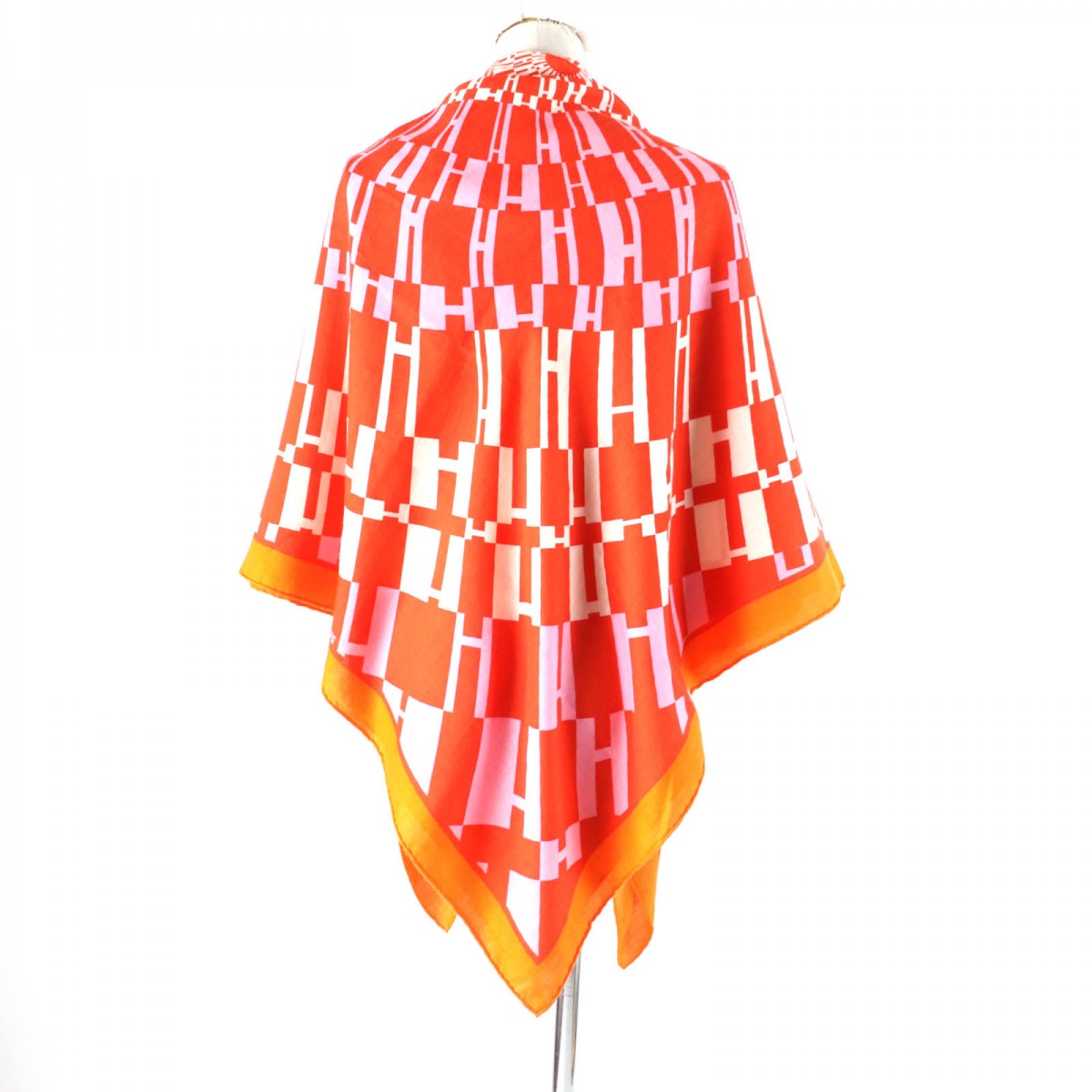 HERMES Stall Main: 70% cashmere, Main: 30% silk Multi Caregean Women  d