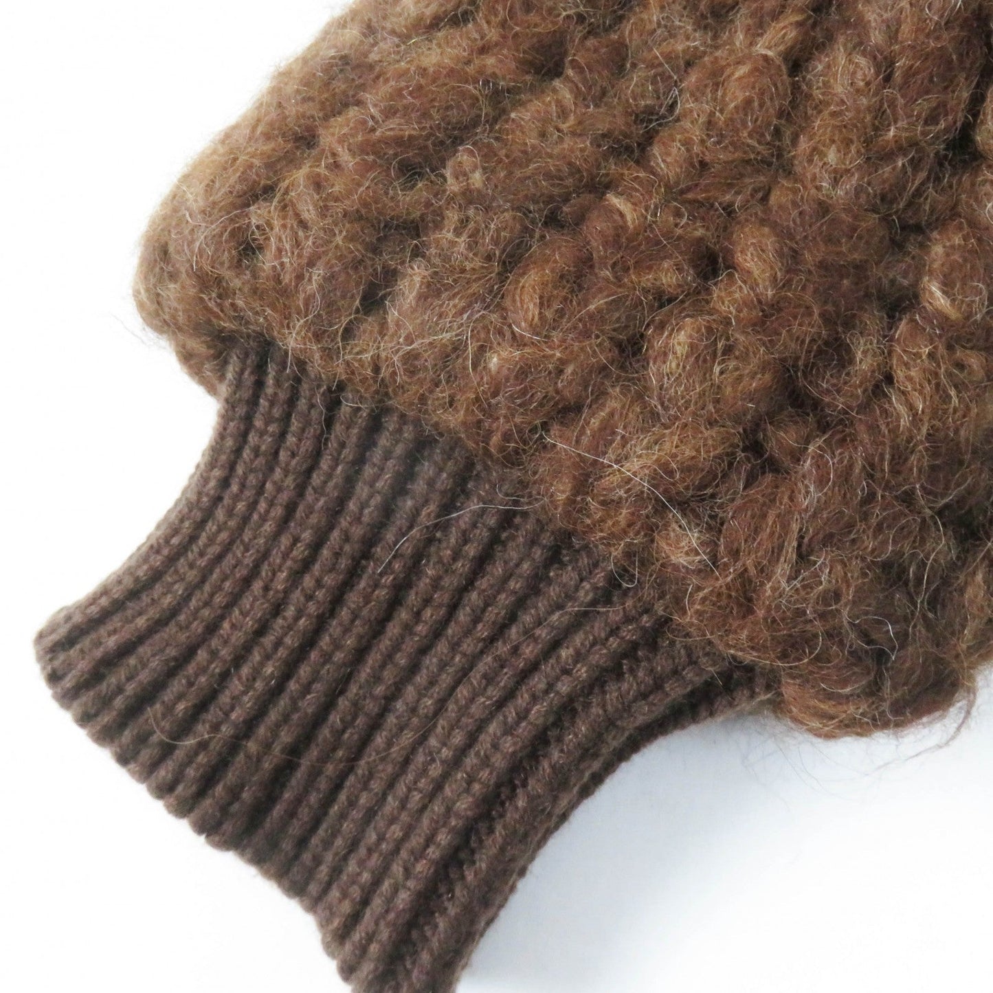 HERMES Blouson Outer: 85% alpaca, Outer: 15% wool, Lining: 100% cashmere, Part: 100% cashmere, Part: cowhide Ecorse Women 38  d