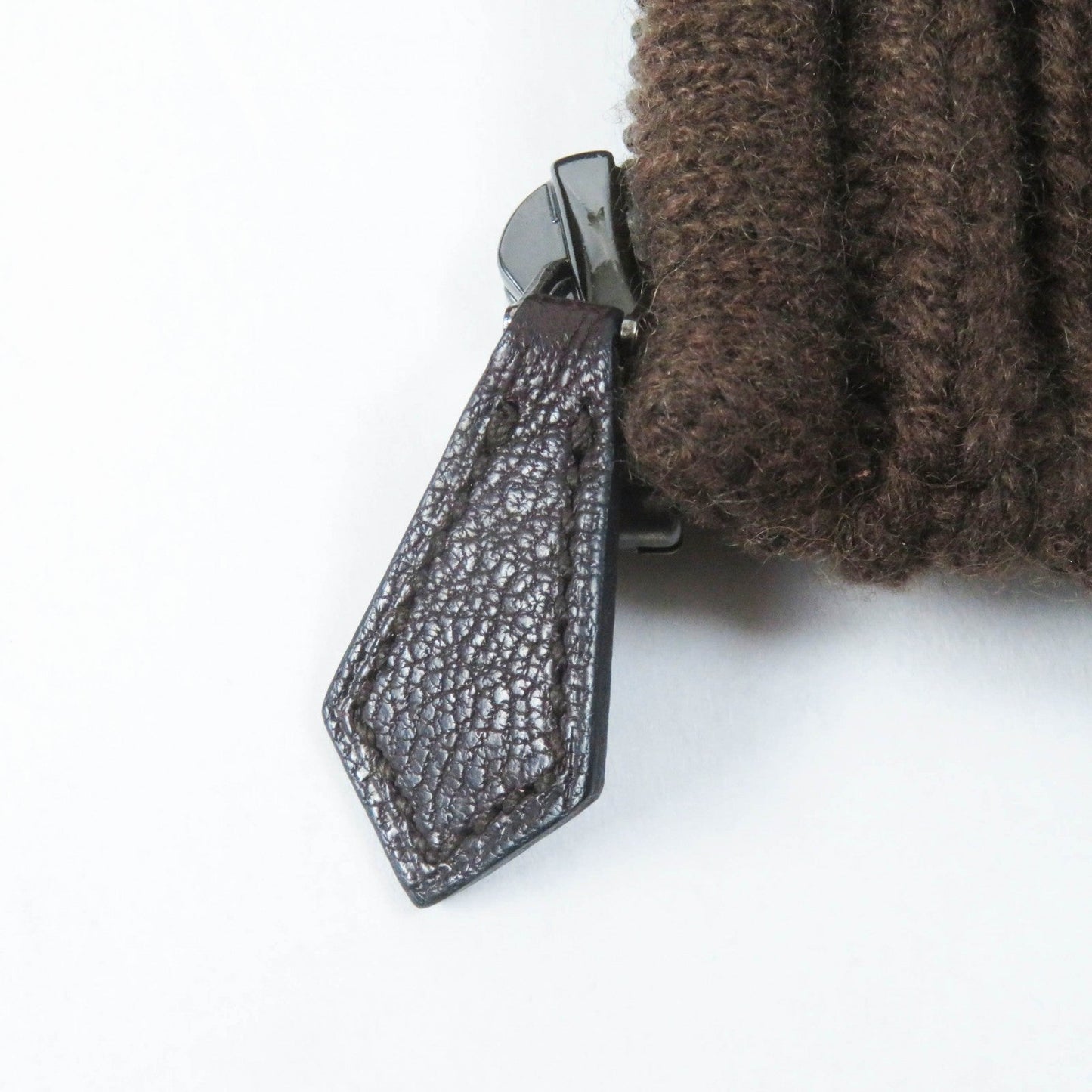 HERMES Blouson Outer: 85% alpaca, Outer: 15% wool, Lining: 100% cashmere, Part: 100% cashmere, Part: cowhide Ecorse Women 38  d