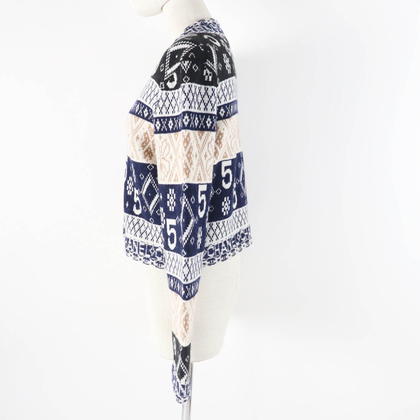 Chanel Cashmere Logo Print Cardigan
