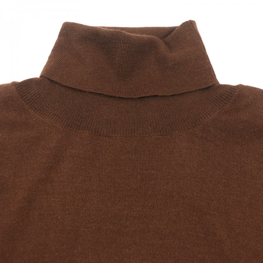 HERMES sweater Main: 80% cashmere, Main: 20% silk Dark brown mens M  d