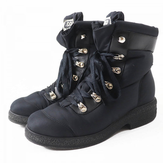 CHANEL boots G34082 Nylon , Part: Leather black COCONEIGE COCONEIGE Women 36 C