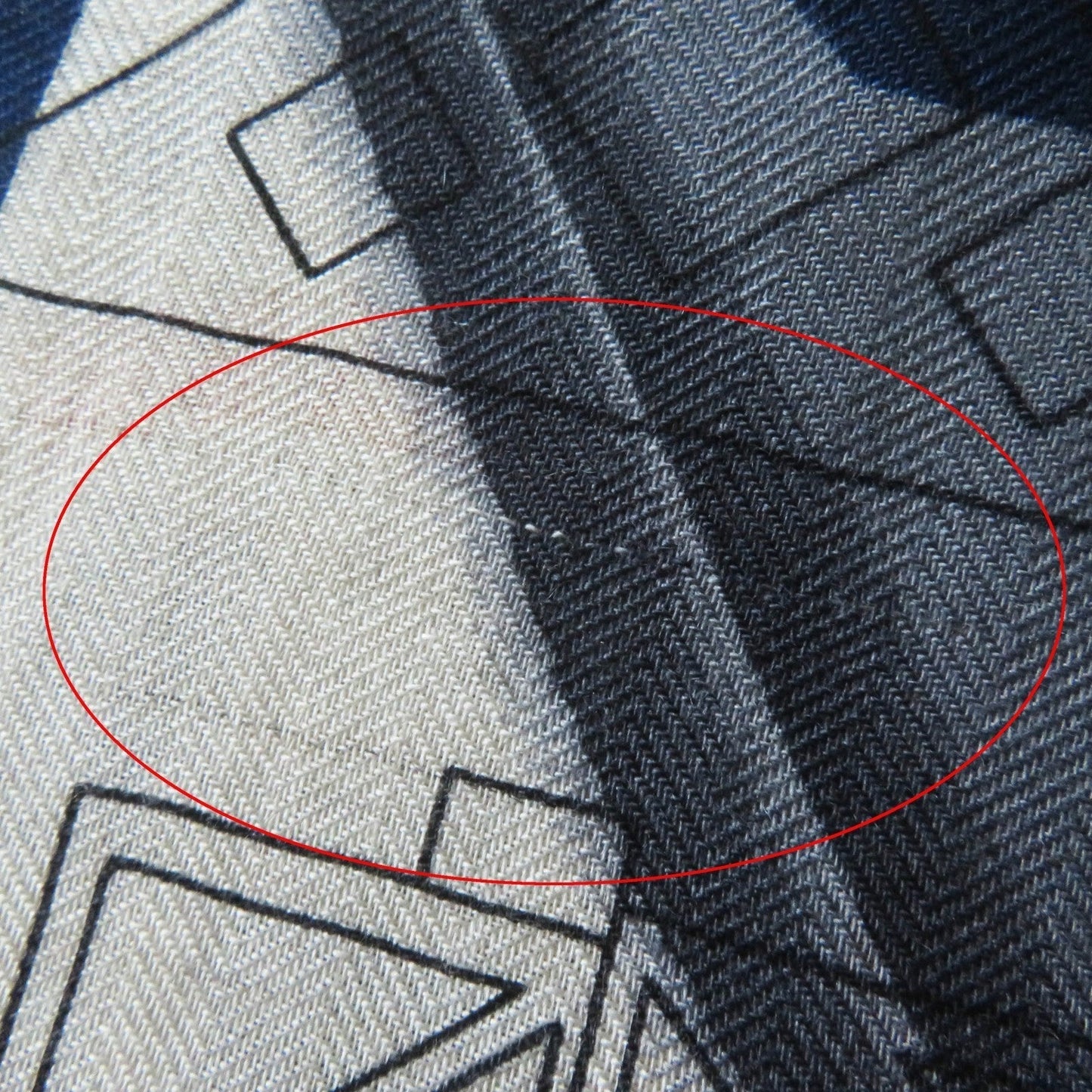 HERMES Stall Main: 70% cashmere, Main: 30% silk Etoupe/Orange/Indigo Rectangle Ampremour Fleur mens  d