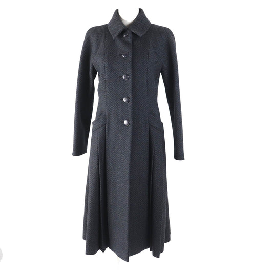 CHANEL coat P59659 Main: 80% wool, Main: 20% cashmere, Lining: 100% silk Gray black Women 34