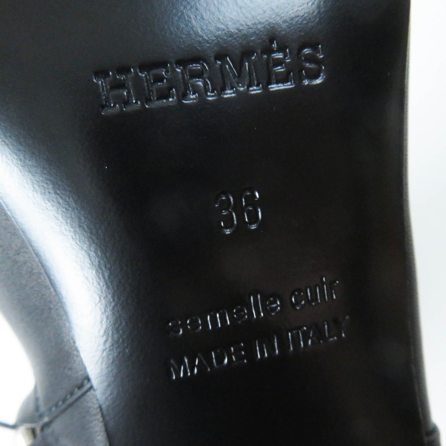 HERMES short boots Main: Leather black Oh Mage Women 36  d