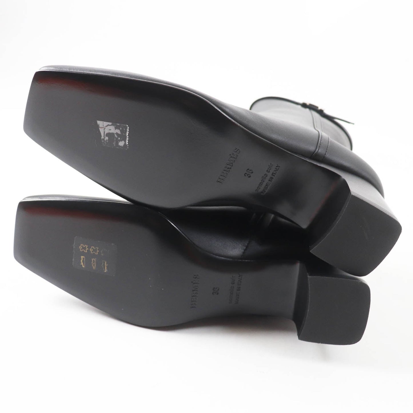 HERMES short boots Main: Leather black Oh Mage Women 36  d