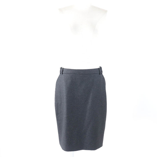 HERMES Tight Skirt Outer: 95% wool, Outer: 5% cashmere, Lining: 100% silk Charcoal gray Women 42  d