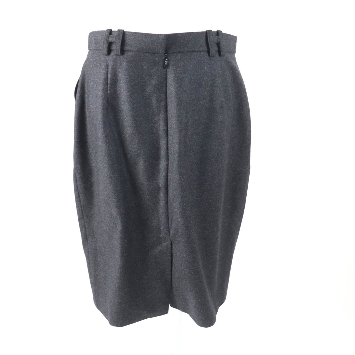 HERMES Tight Skirt Outer: 95% wool, Outer: 5% cashmere, Lining: 100% silk Charcoal gray Women 42  d