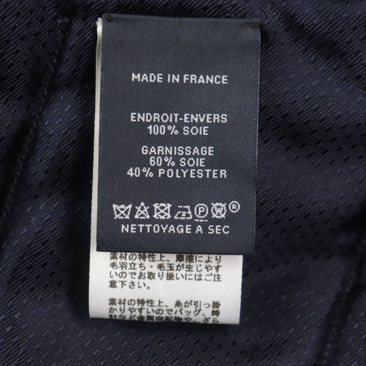 HERMES shawl Main: 100% silk, Filling: 60% silk, Filling: 40% polyester Navy mens  d