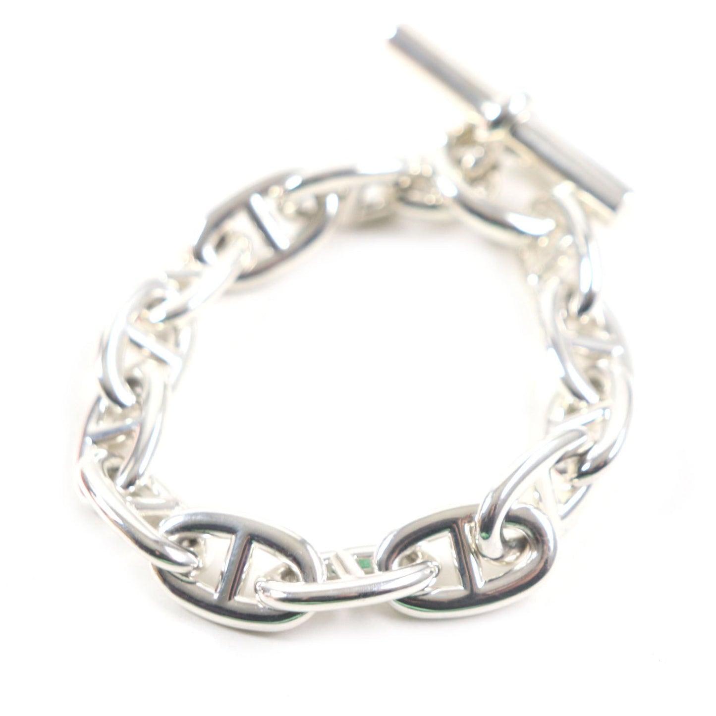 HERMES bracelet H101995B Main?FAG925 Silver Chene DunkleTGM mens  d