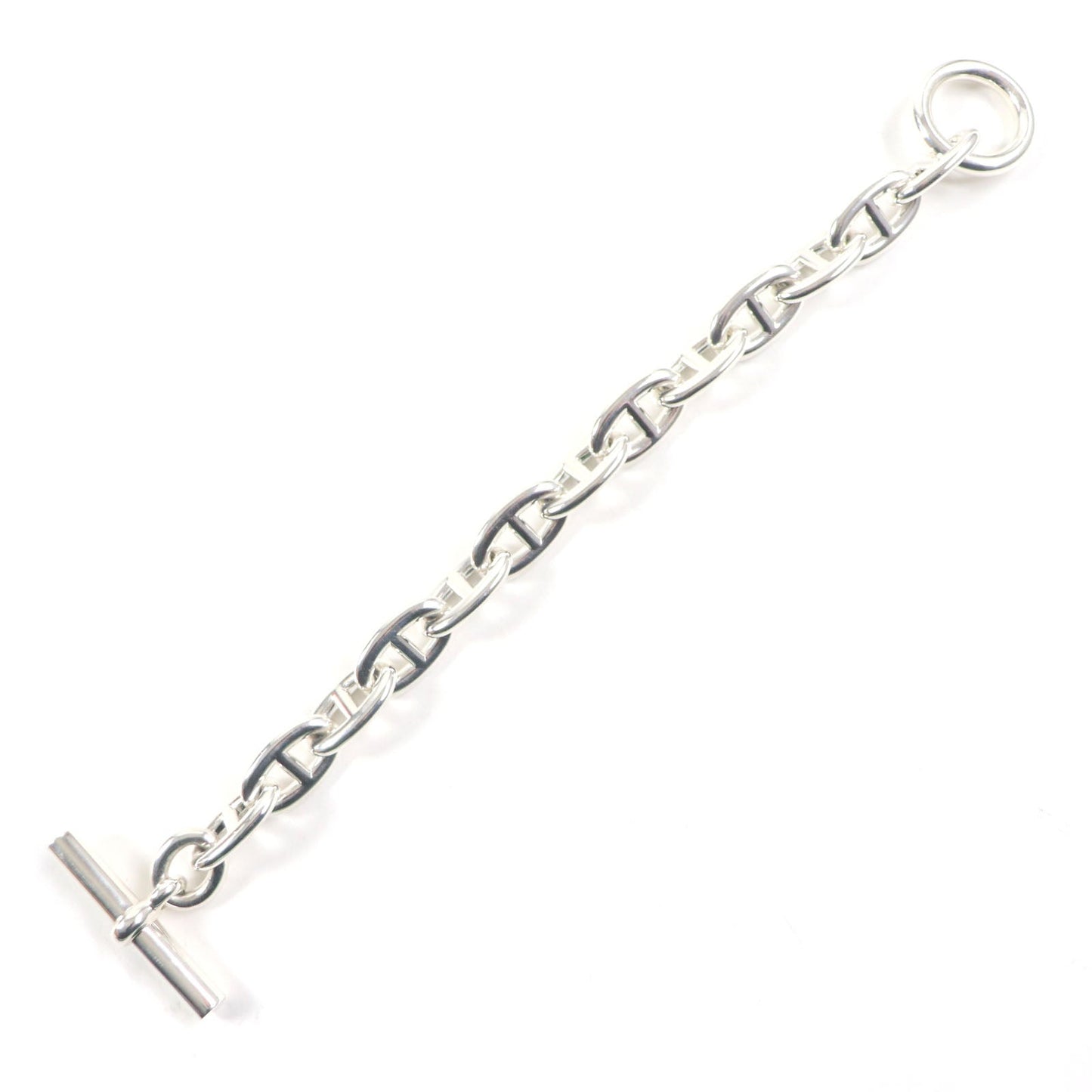 HERMES bracelet H101995B Main?FAG925 Silver Chene DunkleTGM mens  d