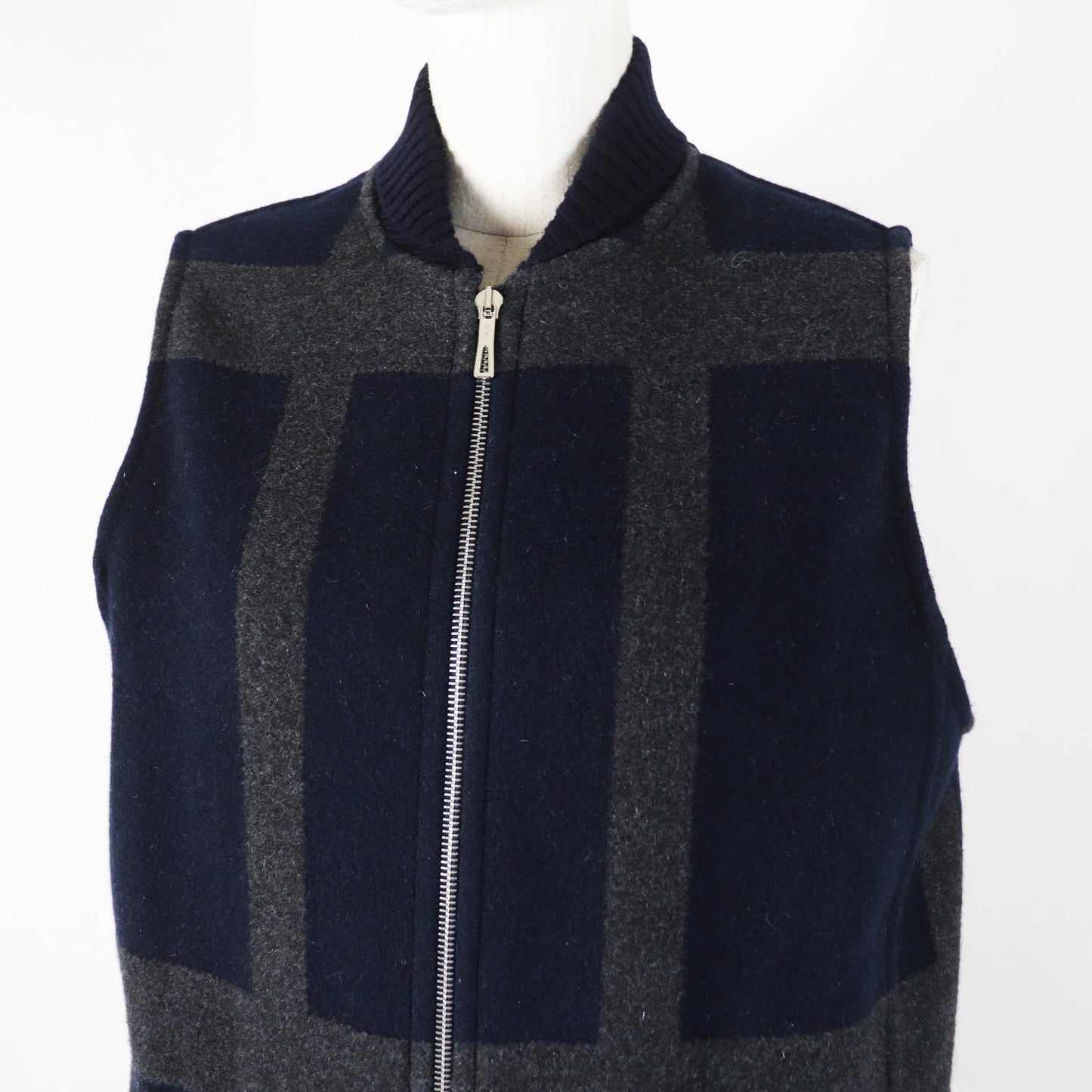 HERMES Best Main: 98% cashmere, Main: 1% nylon, Main: 1% polyurethane, Part: 92% cashmere, Part: 6% nylon Navy gray Varsity Women 34  d