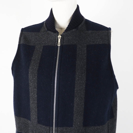 HERMES Best Main: 98% cashmere, Main: 1% nylon, Main: 1% polyurethane, Part: 92% cashmere, Part: 6% nylon Navy gray Varsity Women 34  d