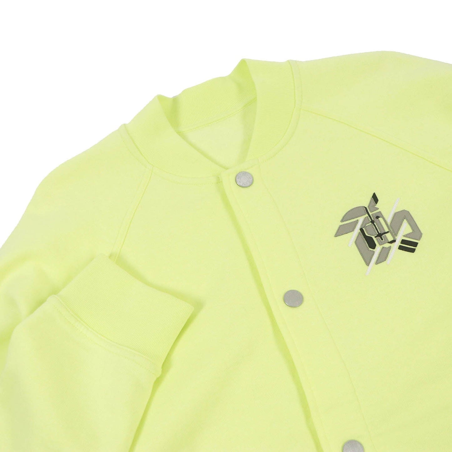 HERMES Blouson Main: 100% cotton, Part: 90% cotton, Part: 10% polyurethane, Leather part: sheepskin Light green Chevaux en Symetrie mens  d