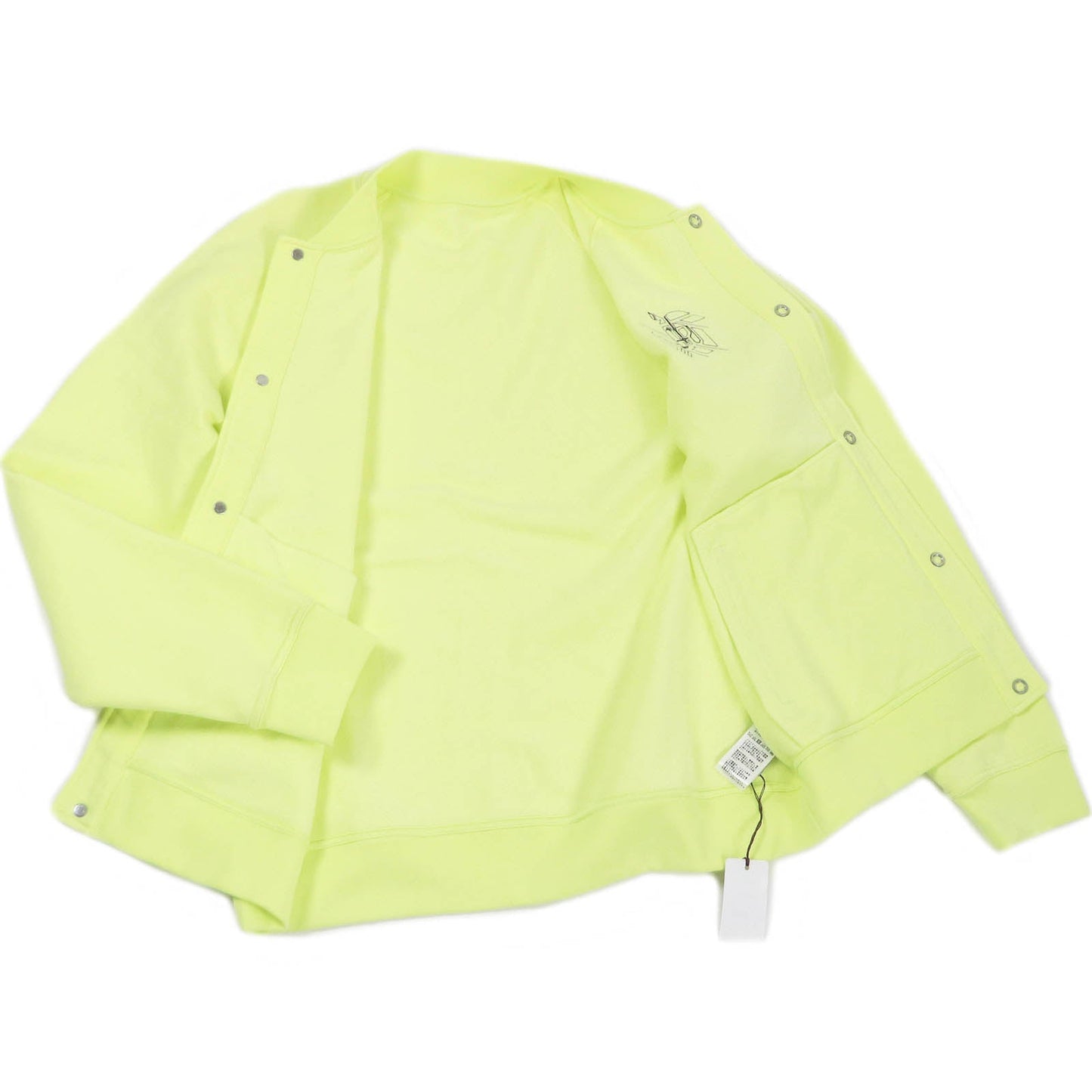 HERMES Blouson Main: 100% cotton, Part: 90% cotton, Part: 10% polyurethane, Leather part: sheepskin Light green Chevaux en Symetrie mens  d