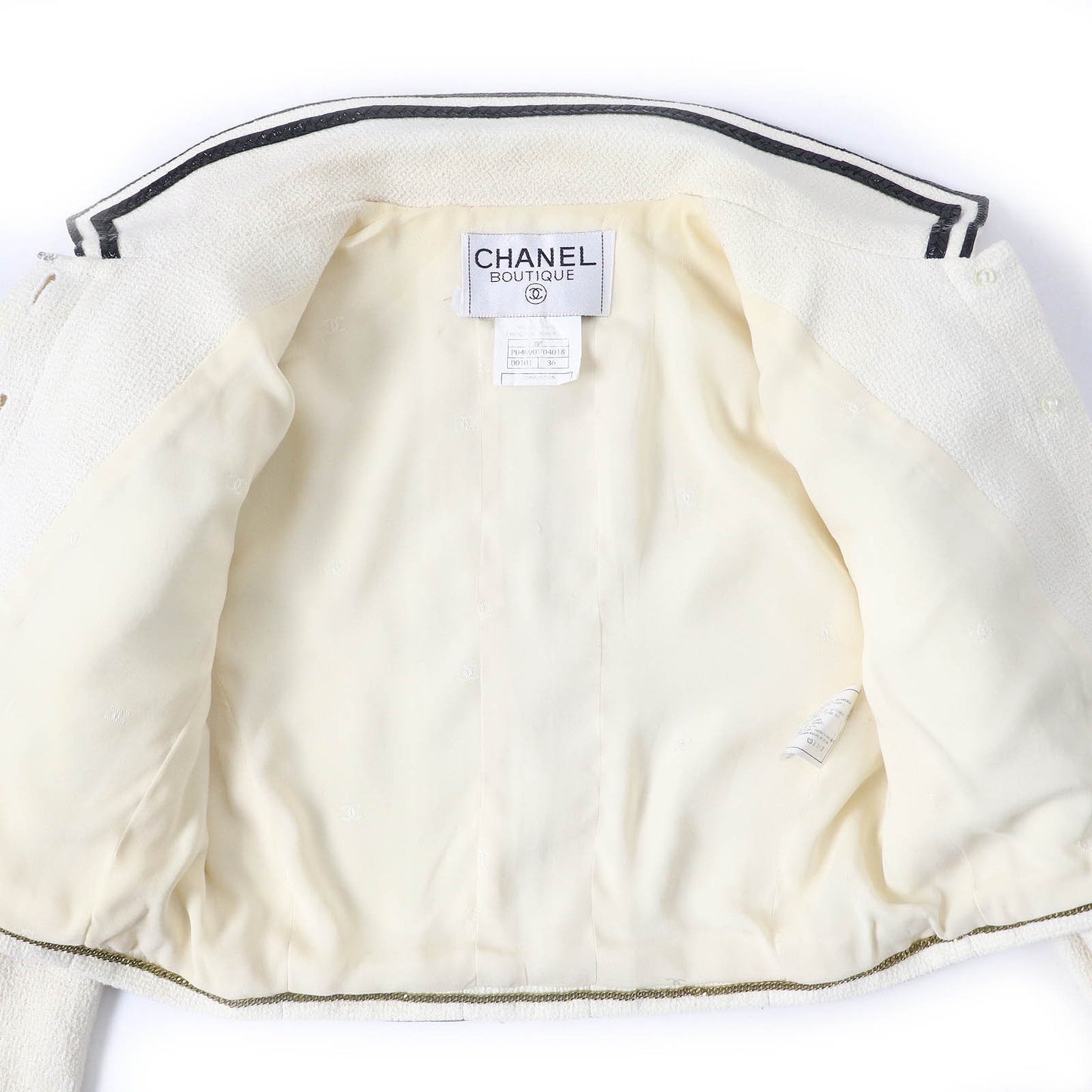 Chanel   Tweed Jacket Cotton Silk 36