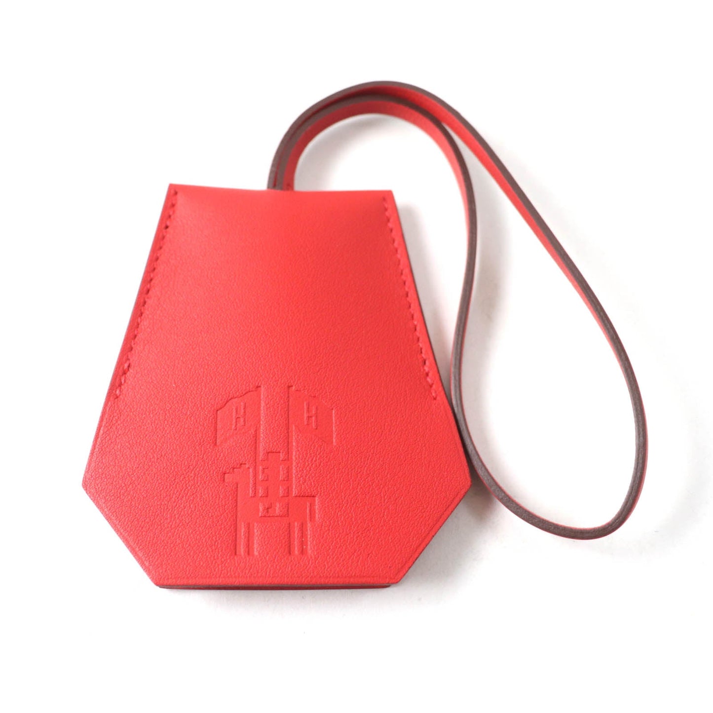 HERMES Bag charm Main: Leather Part: Gold Plated Red Women  d