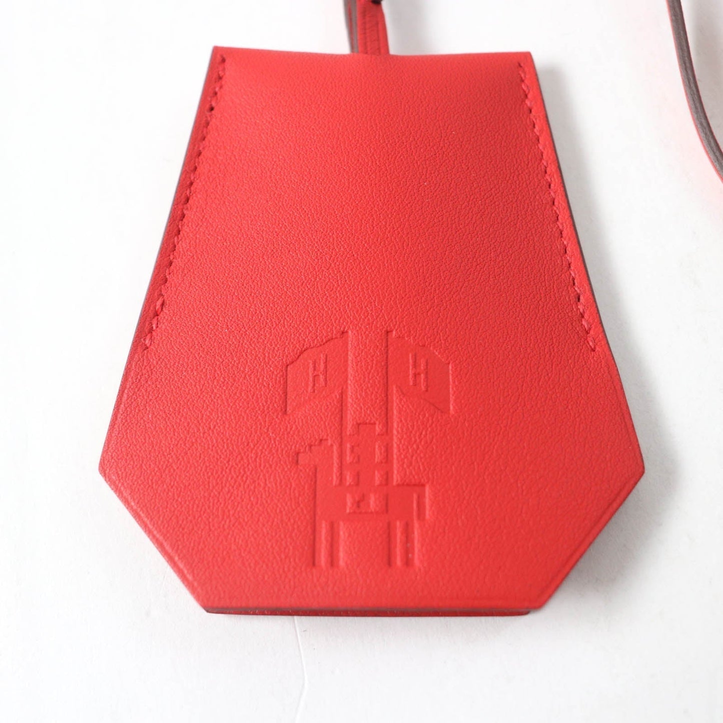 HERMES Bag charm Main: Leather Part: Gold Plated Red Women  d