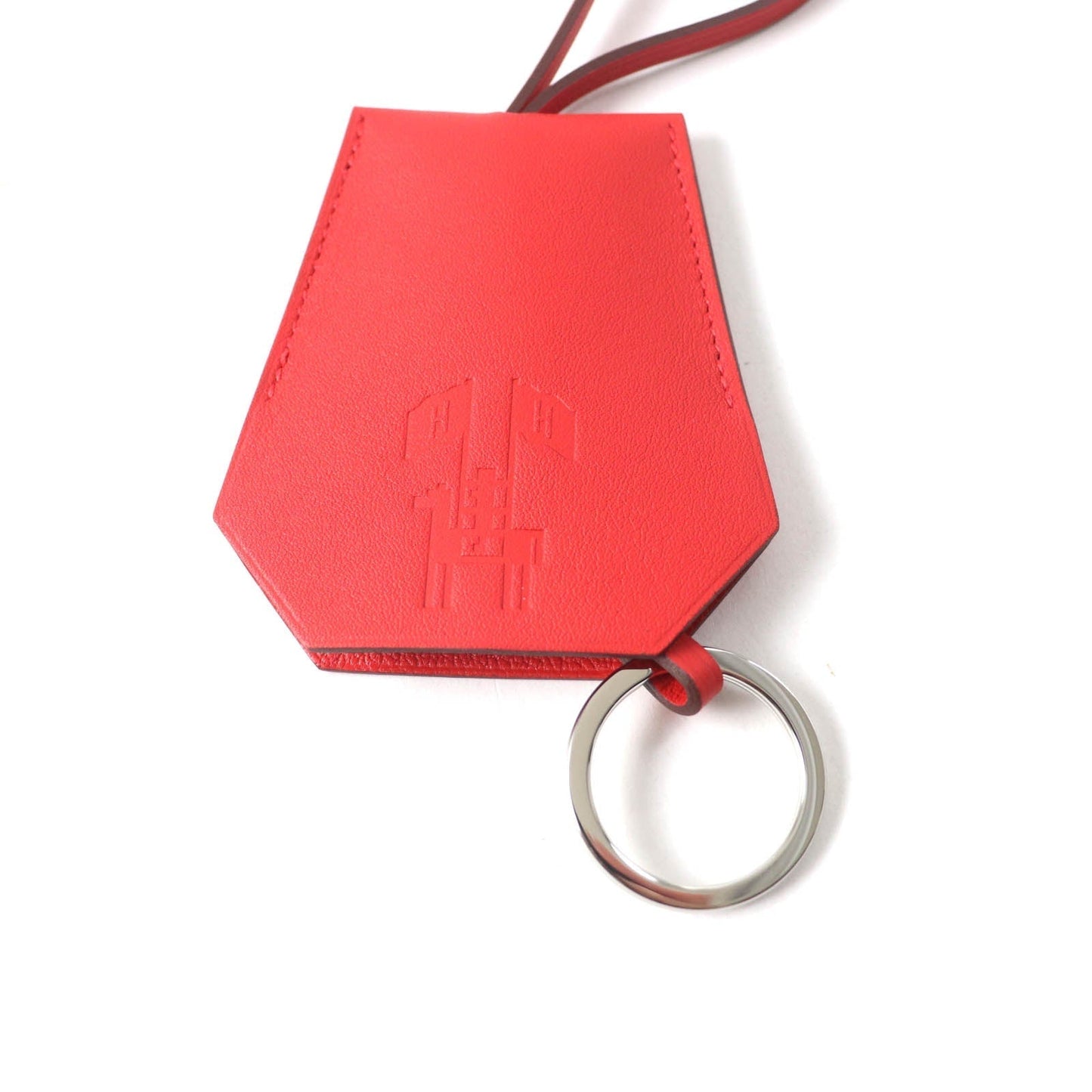 HERMES Bag charm Main: Leather Part: Gold Plated Red Women  d
