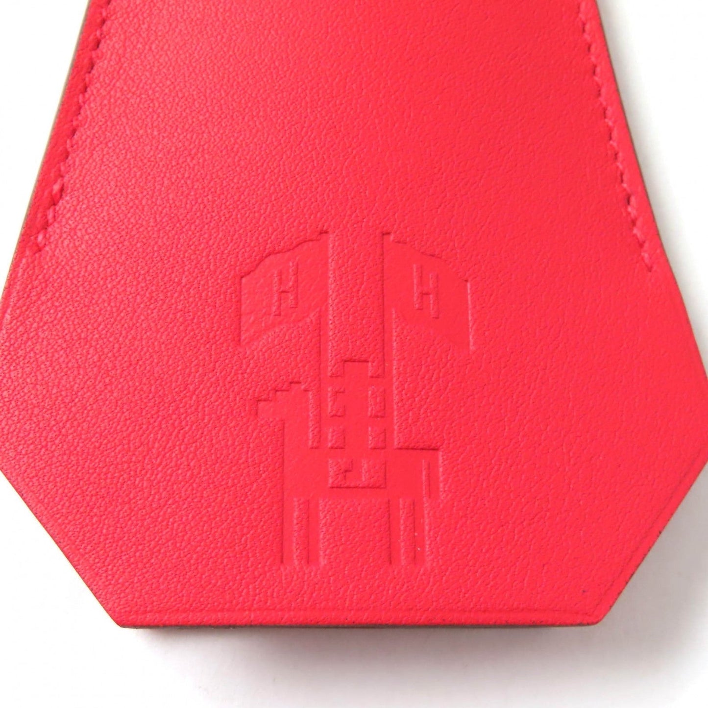 HERMES Bag charm Main: Leather Part: Gold Plated Red Women  d