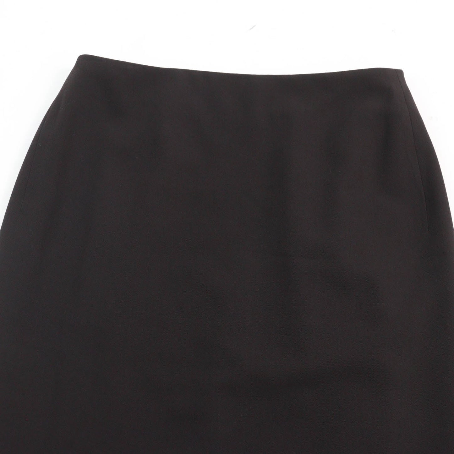 HERMES Tight Skirt Main: 100% wool, Part: Cowhide, Lining: 100% silk Dark brown Women 36  d