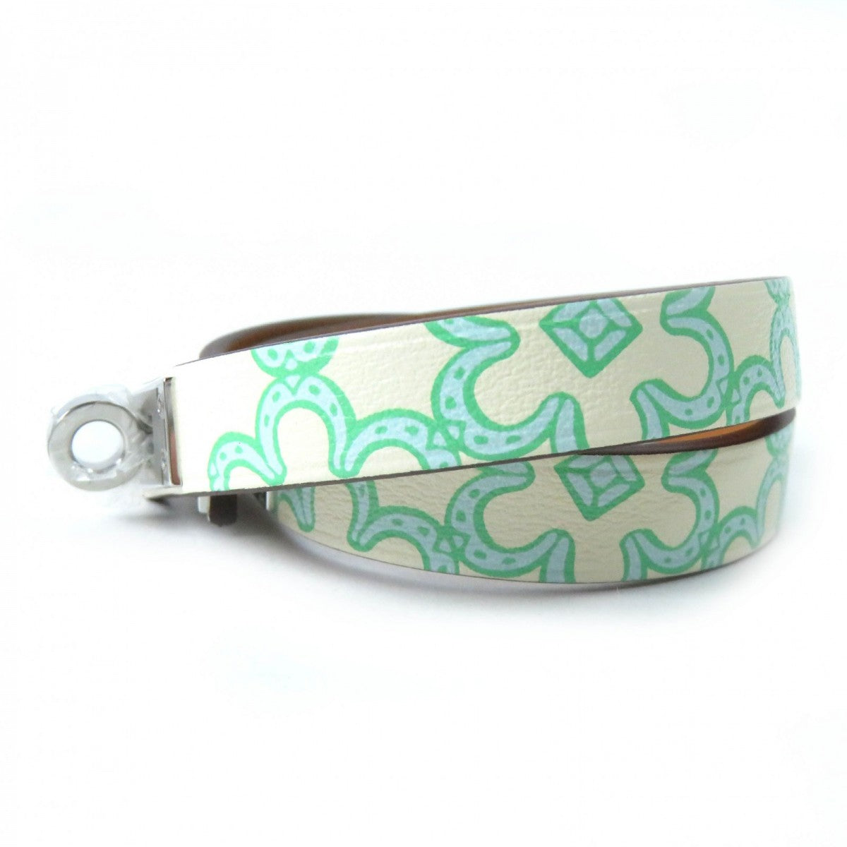 HERMES bracelet Main: Vaux Swift Green Ivory Mini kelly Doubletour Lucky Daisy Women  d