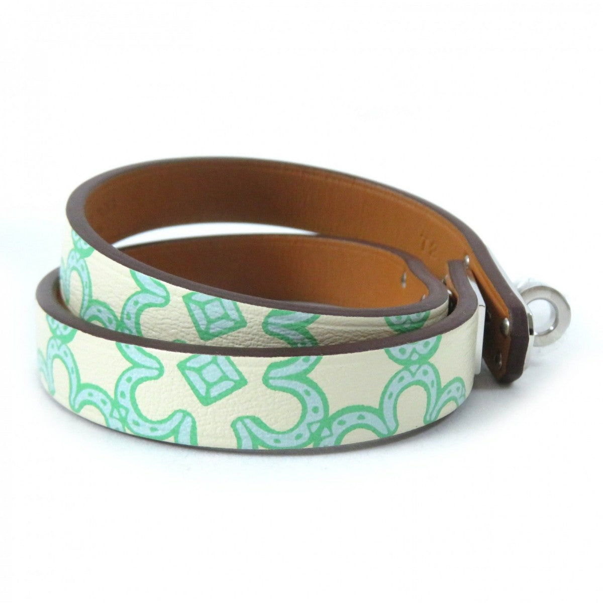 HERMES bracelet Main: Vaux Swift Green Ivory Mini kelly Doubletour Lucky Daisy Women  d