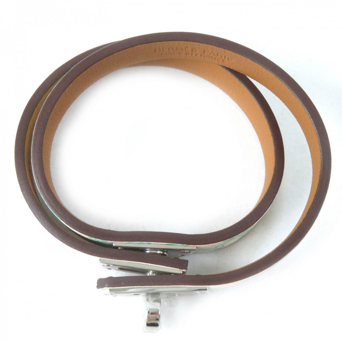 HERMES bracelet Main: Vaux Swift Green Ivory Mini kelly Doubletour Lucky Daisy Women  d