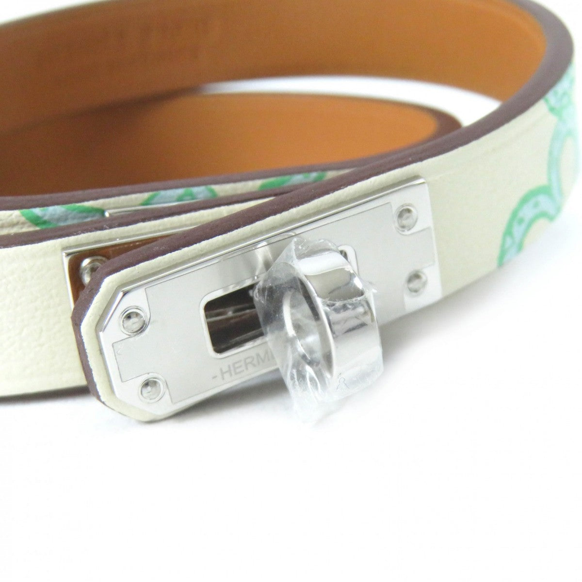 HERMES bracelet Main: Vaux Swift Green Ivory Mini kelly Doubletour Lucky Daisy Women  d