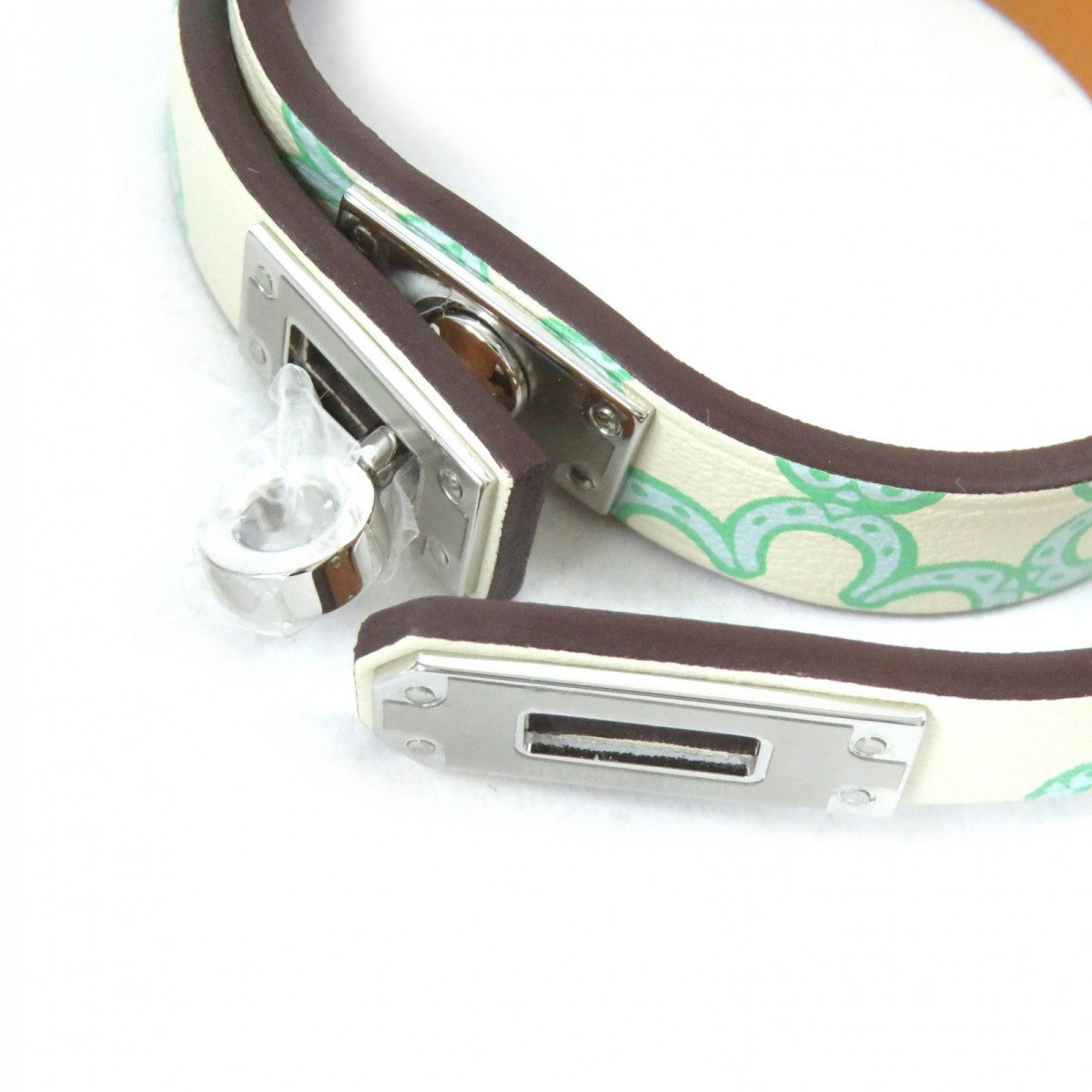 HERMES bracelet Main: Vaux Swift Green Ivory Mini kelly Doubletour Lucky Daisy Women  d